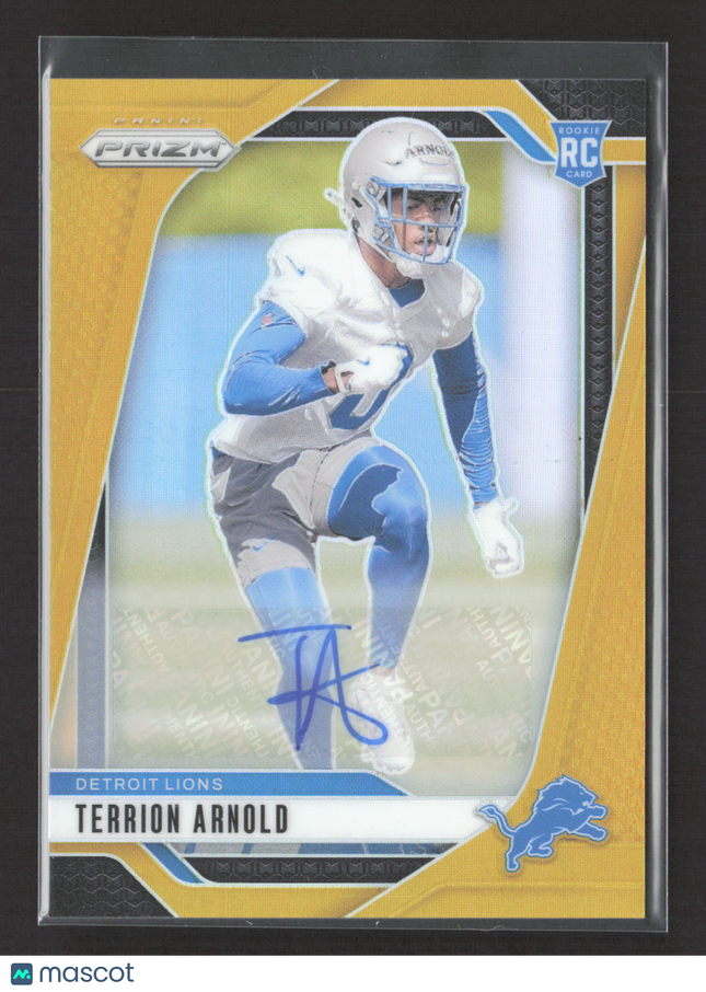 2024 Panini Prizm Terrion Arnold #389 Gold Auto /10 RC