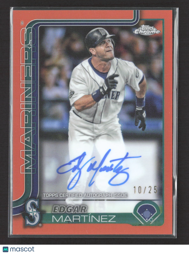 2025 Topps Chrome Edgar Martínez #CLA-EM Orange Refractor Auto /25