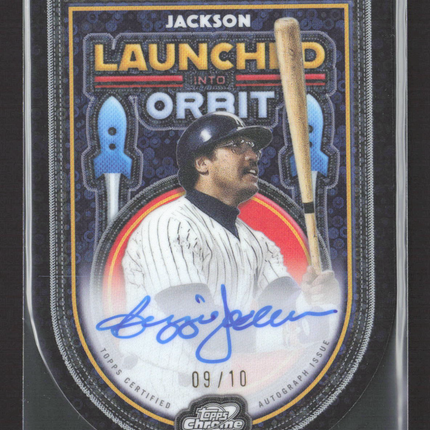 2025 Topps Cosmic Chrome Launched Orbit Reggie Jackson Black Refractor Auto /10