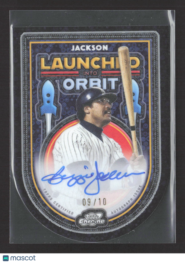 2025 Topps Cosmic Chrome Launched Orbit Reggie Jackson Black Refractor Auto /10