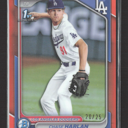 2024 Bowman Chrome Chase Harlan #BDC-96 Oragne 1st Refractor /25
