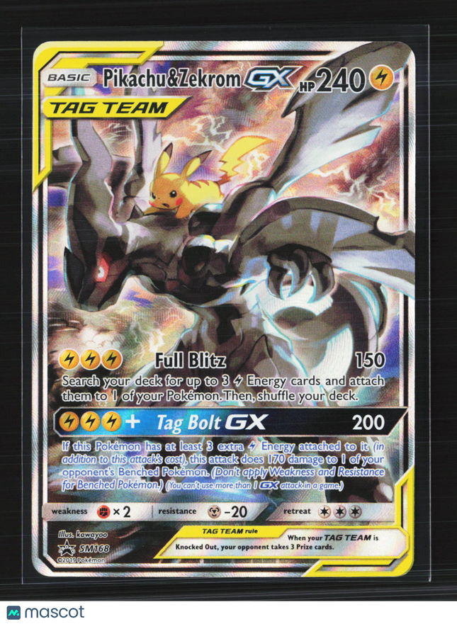 Pokemon Pikachu & Zekrom GX #SM168