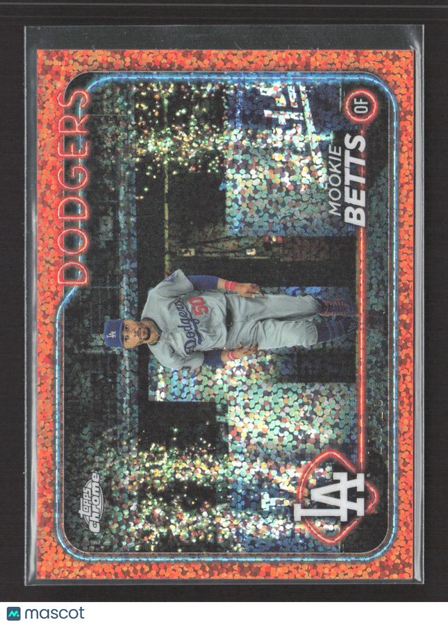 2024 Topps Chrome Mookie Betts #296 Orange Speckle Image Variation /25