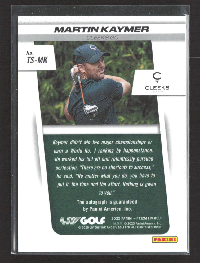 2025 Panini Prizm LIV Golf Martin Kaymer #TS-MK Auto