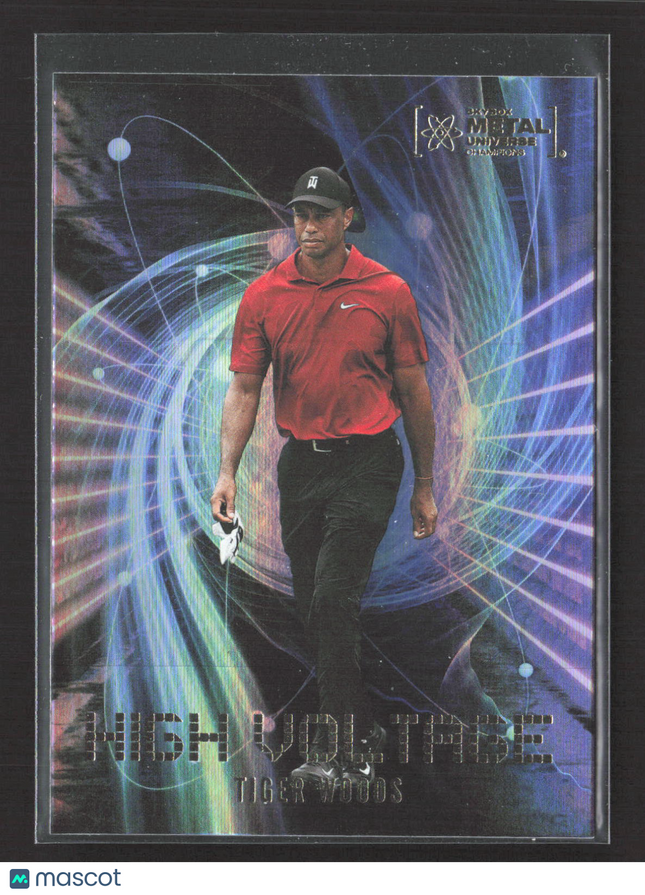 2023 SkyBox Metal Universe Champions High Voltage Tiger Woods #HV-2