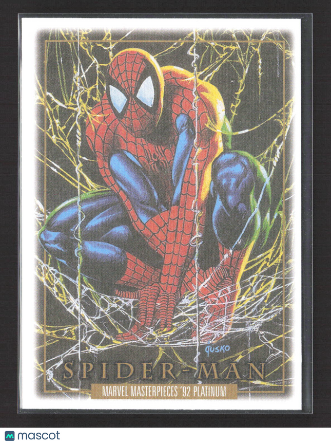 2024 Upper Deck Marvel Masterpieces '92 Platinum Spider Man Canvas #87
