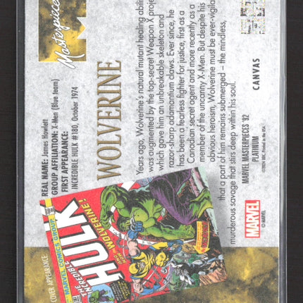 2024 Upper Deck Marvel Masterpieces '92 Platinum Wolverine Canvas #94