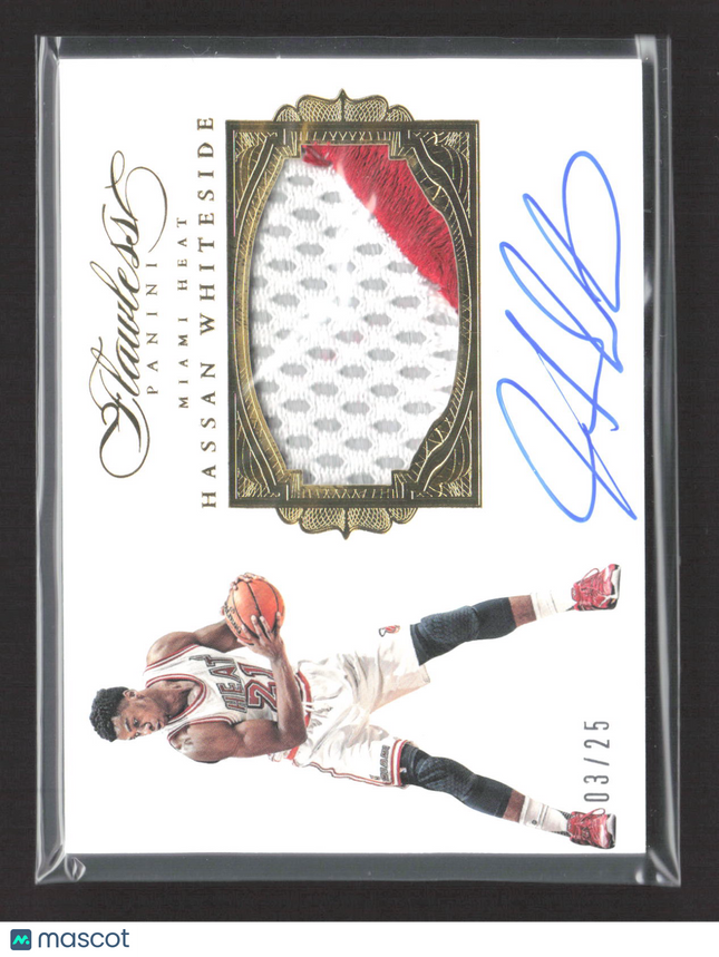 2015 Panini Flawless Hassan Whiteside #PA-HW Game-Worn Patch Auto /25