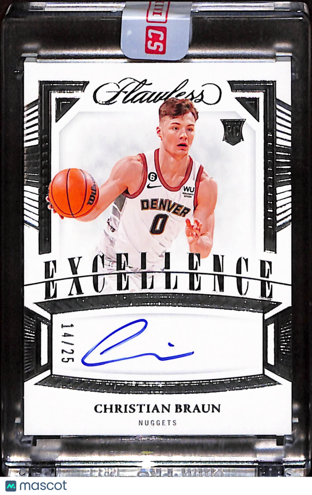 2022 Panini Flawless Excellence Christian Braun #ES-CBR  Rc Auto /25