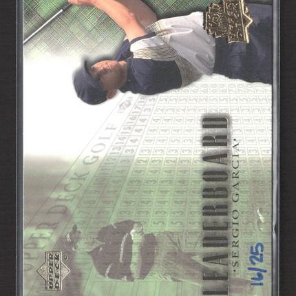 2026 Upper Deck Golf Buyback 2001 Upper Deck Golf Leaderboard Sergio Garcia /25