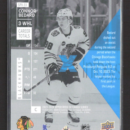 2024 Upper Deck Extended Series SPx Holoview Connor Bedard #SPX-33 Blue