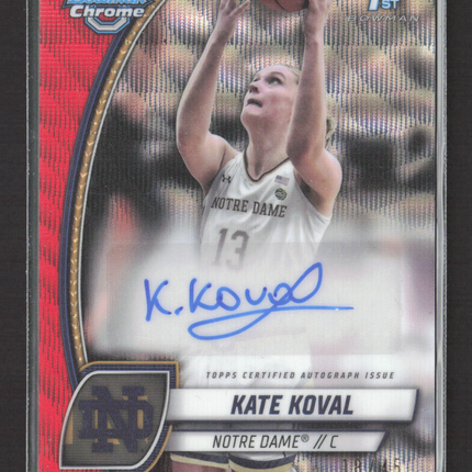 2024 Bowman University Chrome Basketball Kate Koval #42 Red 1st Bowman Auto /45