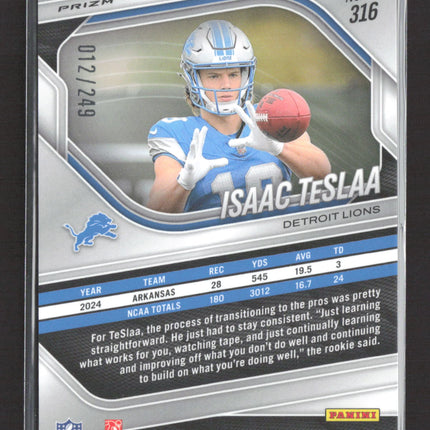2025 Panini Prizm Isaac TeSlaa #316 Orange RC /249