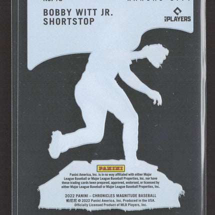 2022 Panini Chronicles Magnitude Bobby Witt Jr. #15 RC