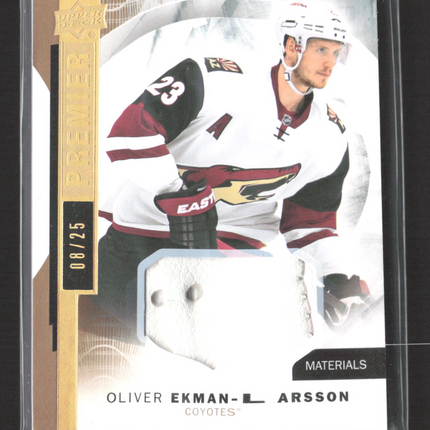 2015 Upper Deck Premier Oliver Ekman-Larsson #6 08/25 Game-Used Patch