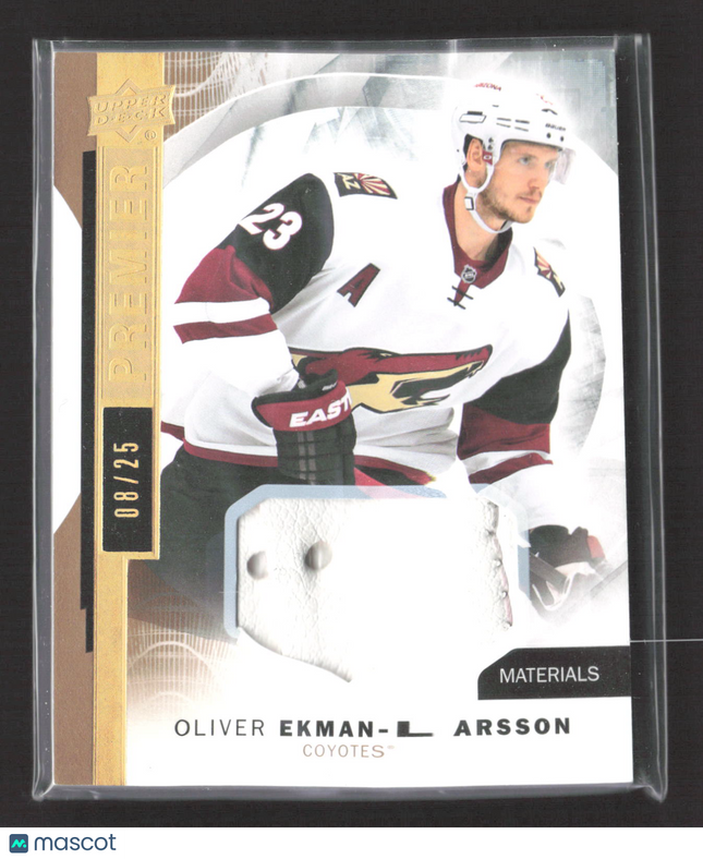 2015 Upper Deck Premier Oliver Ekman-Larsson #6 08/25 Game-Used Patch