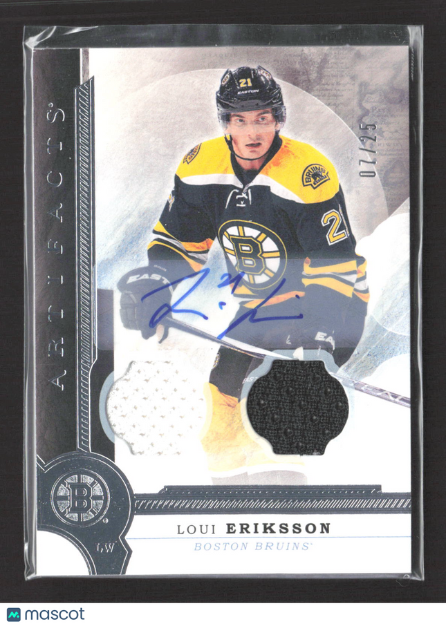 2016 Upper Deck Artifacts Loui Eriksson #94 07/25 Jersey Auto
