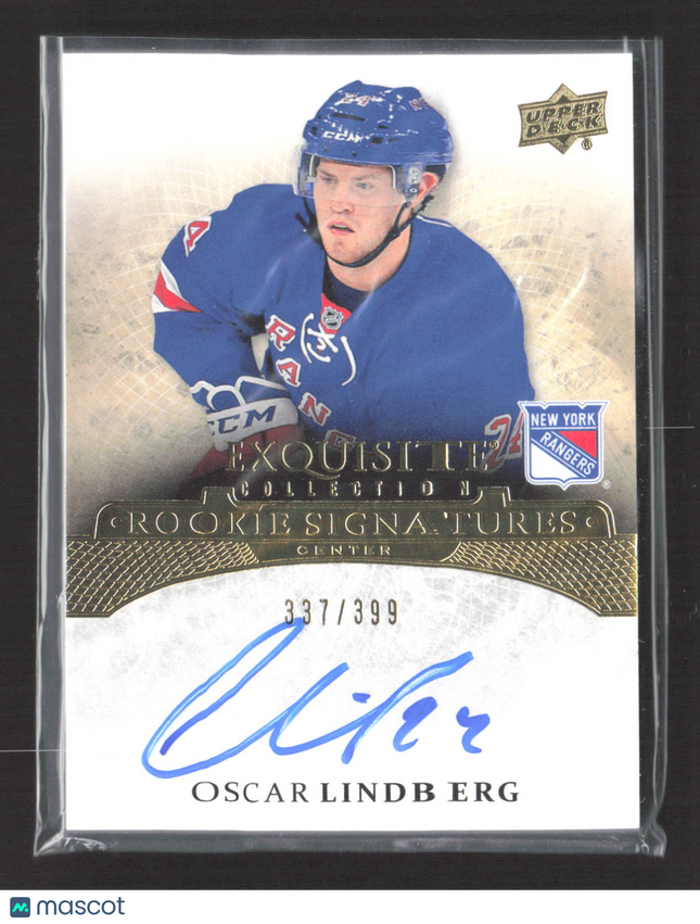2015 Upper Deck Exquisite Collection Oscar Lindberg #ERS-OL 337/399 Auto