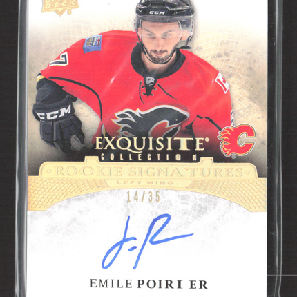 2015 Upper Deck Exquisite Collection Emile Poirier #ERS-EP 14/35 Rookie Auto