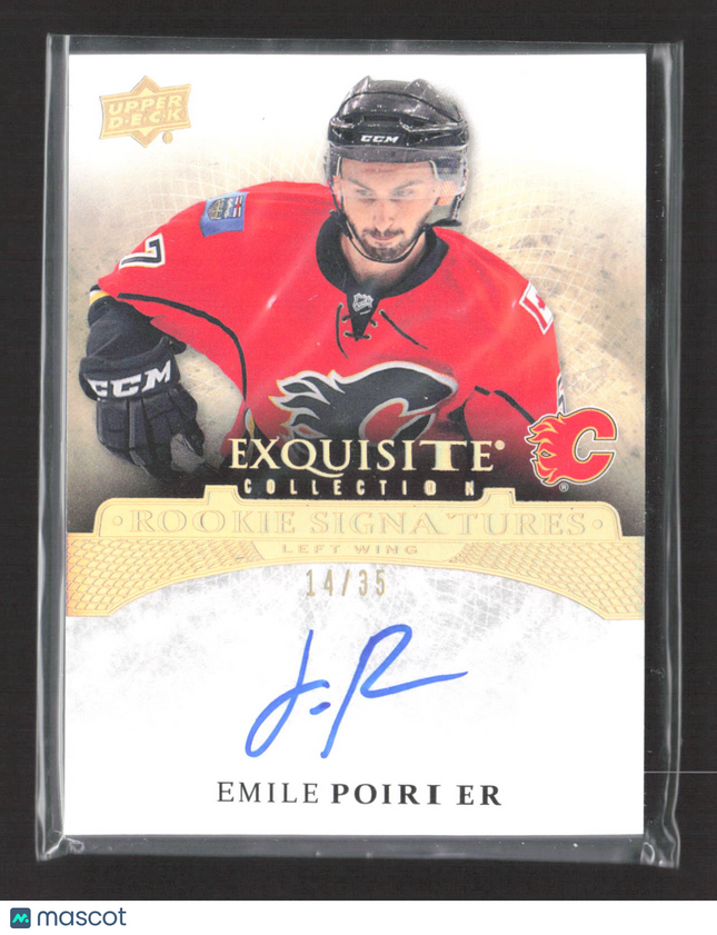 2015 Upper Deck Exquisite Collection Emile Poirier #ERS-EP 14/35 Rookie Auto