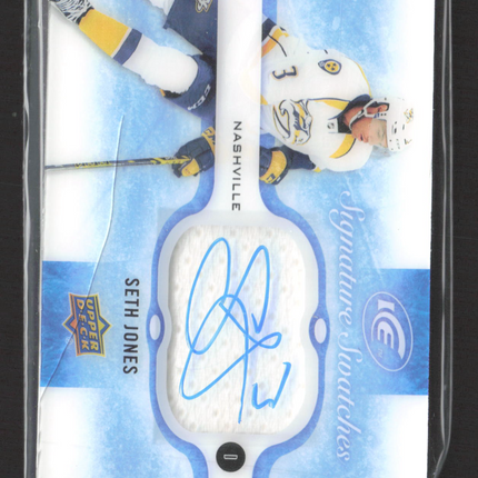 2015 Upper Deck Ice Signature Swatches Seth Jones #SS-SJ Jersey Auto
