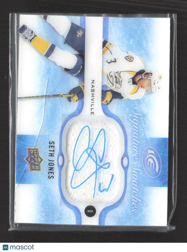 2015 Upper Deck Ice Signature Swatches Seth Jones #SS-SJ Jersey Auto