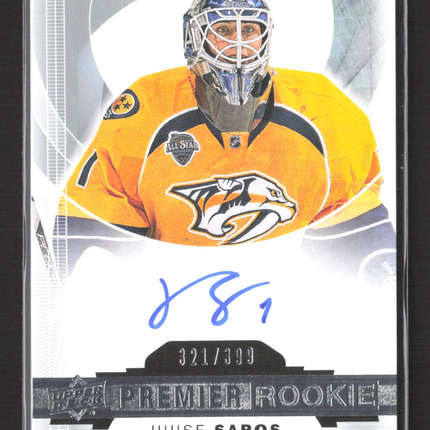2015 Upper Deck Premier Juuse Saros #55 321/399 Auto