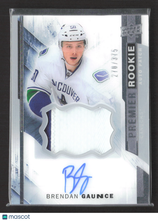 2015 Upper Deck Premier Brendan Gaunce #103 Auto Patch 270/375