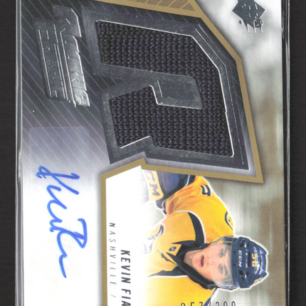 2015 Upper Deck SPx Rookie Fabric Kevin Fiala #SPXR-KF Jersey Auto /399