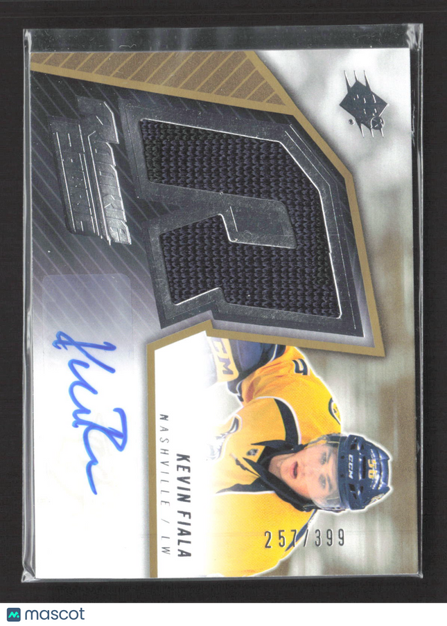 2015 Upper Deck SPx Rookie Fabric Kevin Fiala #SPXR-KF Jersey Auto /399