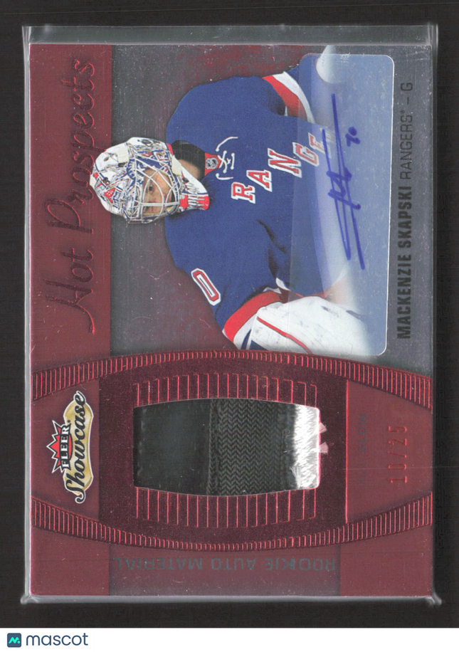 2015 Fleer Showcase Hot Prospects Mackenzie Skapski #171 Rc Patch Auto /25
