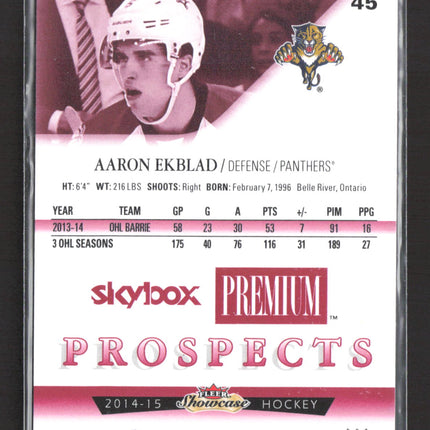 2014 Fleer Showcase Skybox Premium Prospects Aaron Ekblad #45 Star Rubies 35/50
