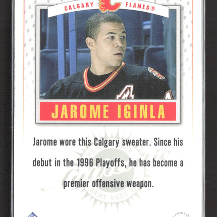 2002 Pacific Private Stock Game-Worn Jersey Jarome Iginla #15 Game-Worn Jersey