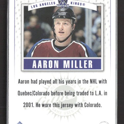 2002 Pacific Private Stock Game Used Gear Aaron Miller #51 Jersey