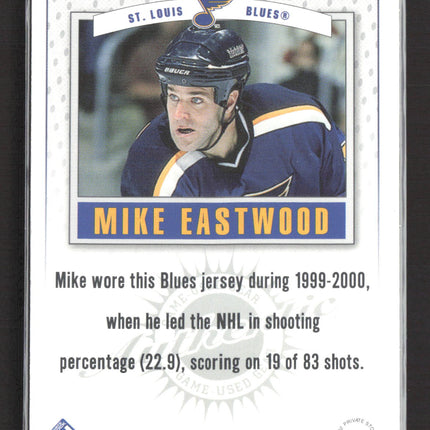 2002 Pacific Private Stock Game-Worn Jersey Mike Eastwood #87 Game-Worn Jersey