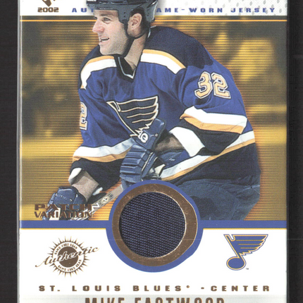 2002 Pacific Private Stock Game-Worn Jersey Mike Eastwood #87 Patch Variation