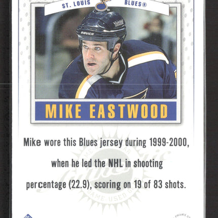 2002 Pacific Private Stock Game-Worn Jersey Mike Eastwood #87 Patch Variation