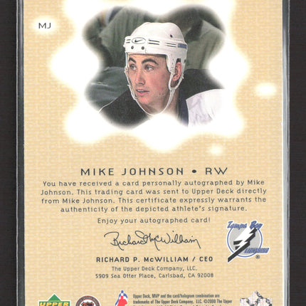 2000 Upper Deck MVP ProSign Mike Johnson #MJ Authentic Autograph