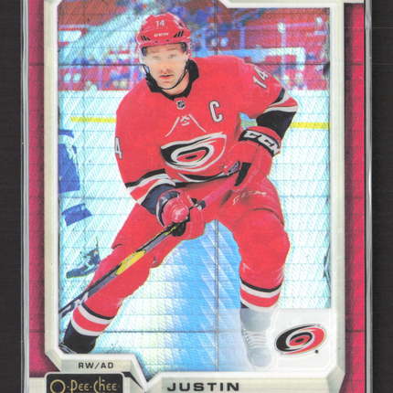 2019 2018 O-Pee-Chee Platinum Justin Williams #16 Red Prism /199
