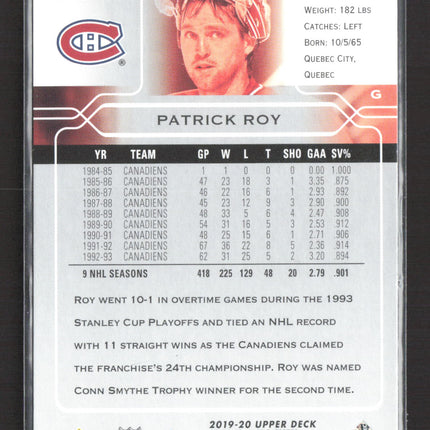 2019 Upper Deck Series 1 Hockey Patrick Roy #UD30-15