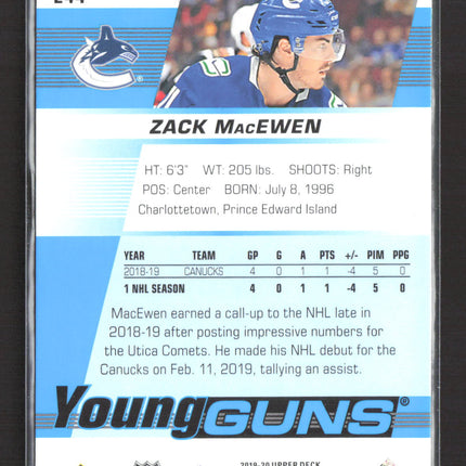 2019 Upper Deck Series 1 Young Guns Zack MacEwen #244