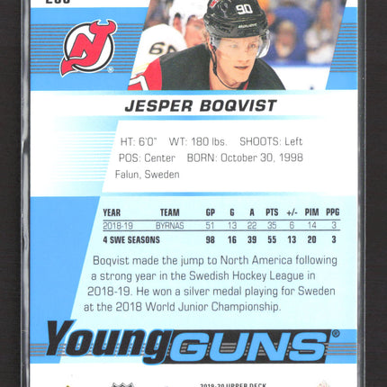 2019 Upper Deck Series 1 Young Guns Jesper Boqvist #233