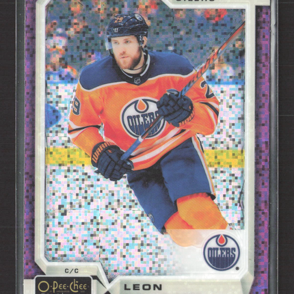 2018 O-Pee-Chee Platinum Leon Draisaitl #62 Violet Pixels