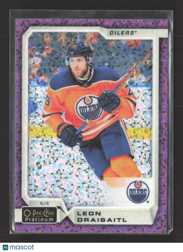 2018 O-Pee-Chee Platinum Leon Draisaitl #62 Violet Pixels