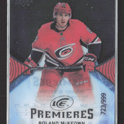 2018 2017 Upper Deck Ice Ice Premieres Roland McKeown #143 723/999