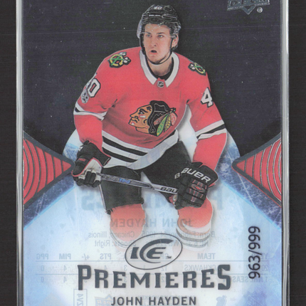 2018 Upper Deck Ice Premieres John Hayden #150 963/999