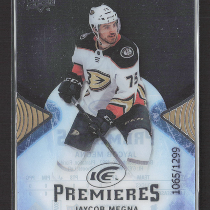 2018 Upper Deck Ice Ice Premieres Jaycob Megna #104 /1299