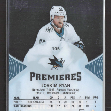 2018 Upper Deck Ice Ice Premieres Joakim Ryan #105 0312/1299