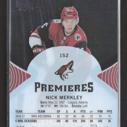 2018 Upper Deck Ice Premieres Nick Merkley #152 0962/1299