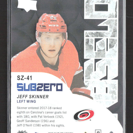 2018 Upper Deck Ice Sub Zero Jeff Skinner #SZ-41